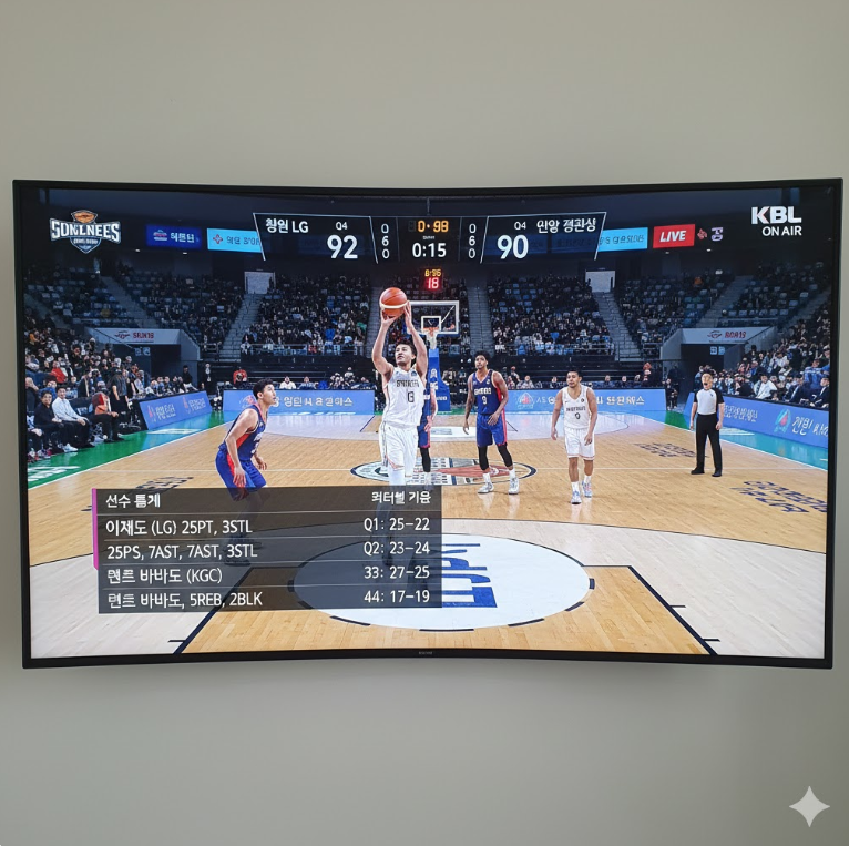 KBL 생중계 화면 캡처