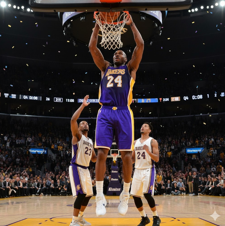 NBA 스타 플레이어 덩크 장면