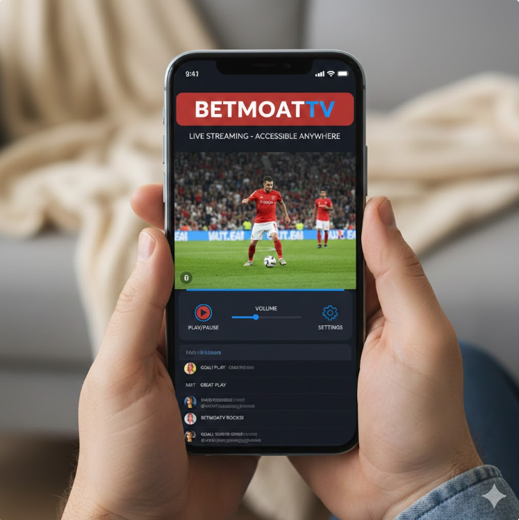 스마트폰으로 중계 보는 인터페이스 사진