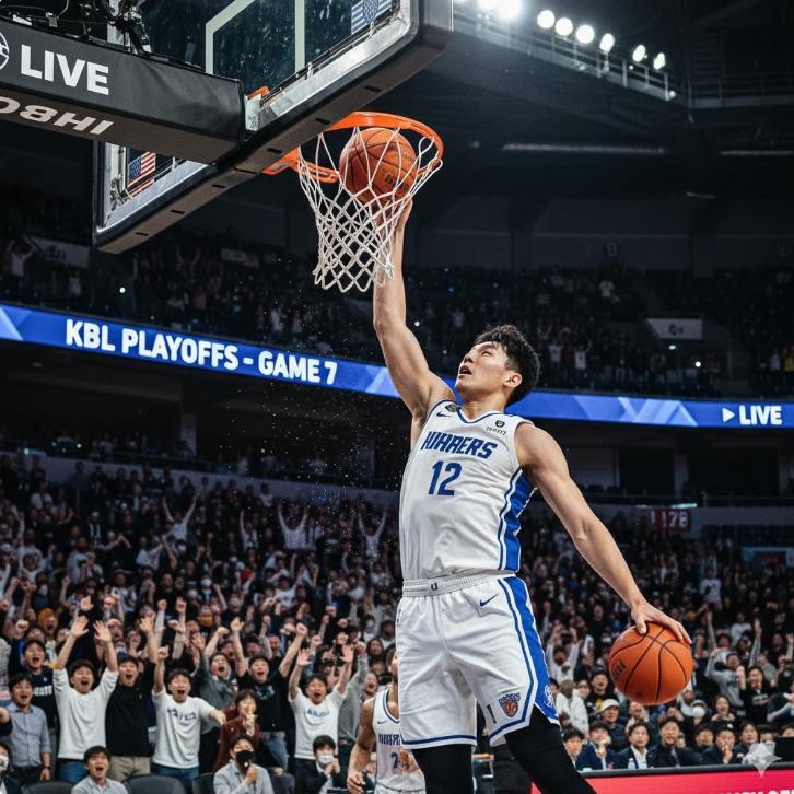 KBL 플레이오프 덩크 장면