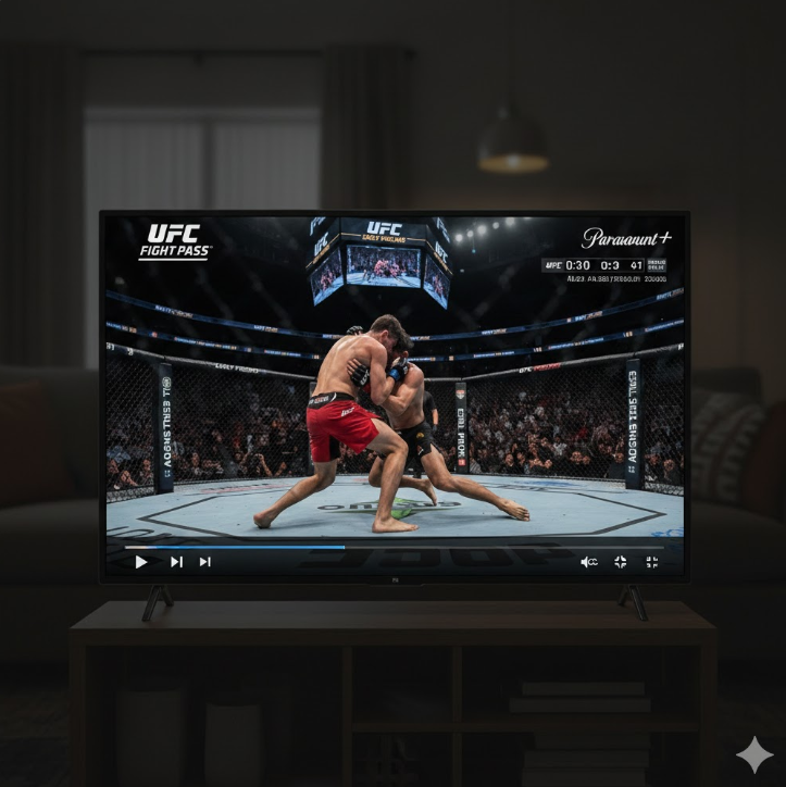 Paramount+ UFC 중계 화면