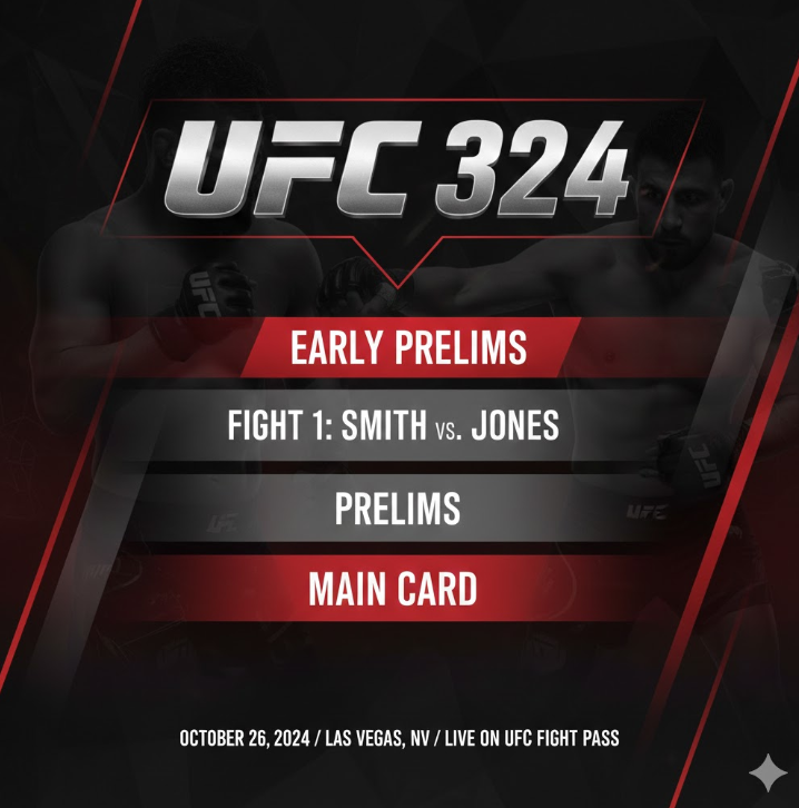 UFC 파이트 카드 구조 다이어그램