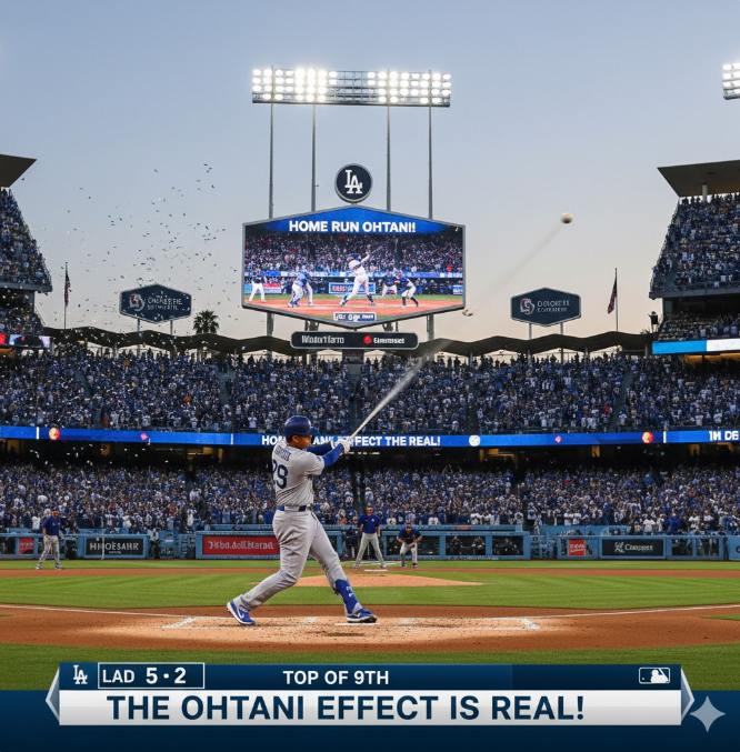 MLB 인기 팀 경기 사진 - 오타니 홈런 장면으로 미국프로야구 중계 매력 강조