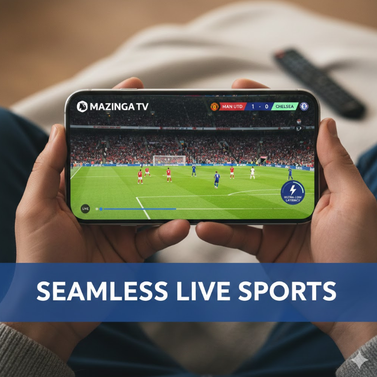 모바일로 마징가티비 해외축구 중계 보는 장면