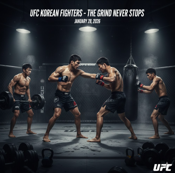 훈련의 연속성 (The Grind Never Stops): 포스터 상단에는 "훈련은 멈추지 않는다"라는 문구와 함께 오늘 날짜가 새겨져 있어, 보이지 않는 곳에서 매일같이 땀 흘리는 선수들의 일상을 강조합니다.