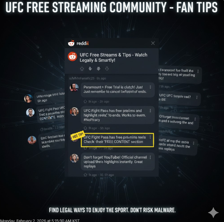 팬 가이드: 레딧 스타일의 커뮤니티 스크린샷을 통해 불법 스트리밍의 위험성을 경고하고, 공식 채널 활용 팁(무료 프릴림, 하이라이트 등)을 공유합니다.