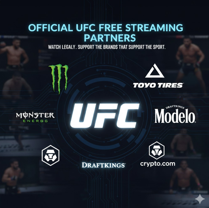 공식 파트너: Monster Energy, Crypto.com 등 공식 스폰서 로고를 노출하여 중계의 신뢰도와 전문성을 뒷받침합니다.
