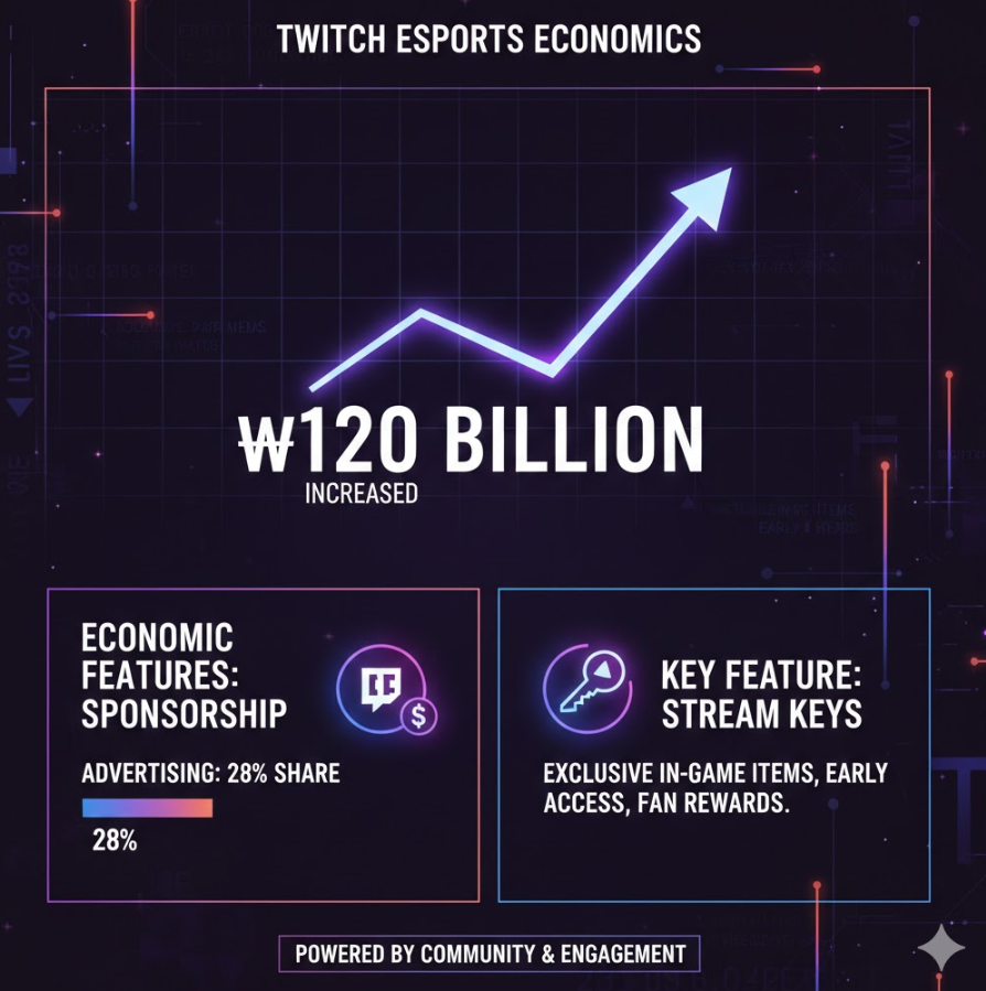 트위치 e스포츠 방송 경제학은 증가이미지