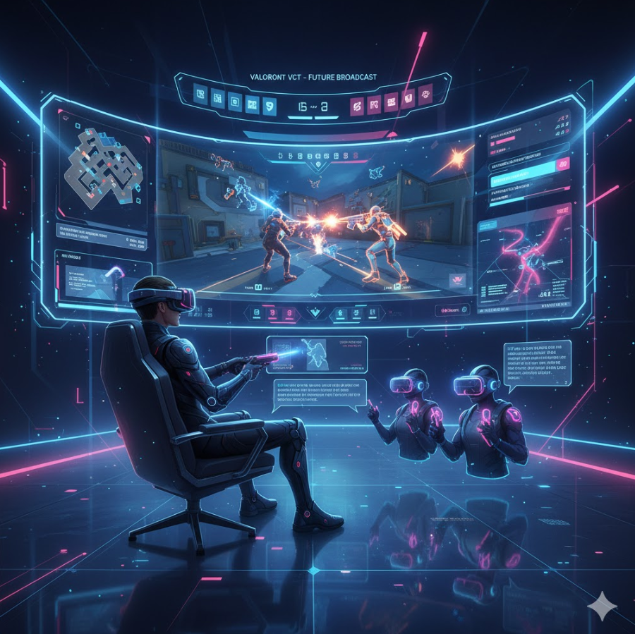  발로란트 중계 미래 콘셉트 일러스트
