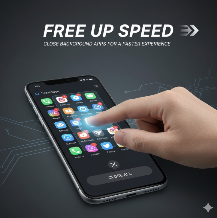 네트워크 검증: 스포츠 경기장 배경 위에 구현된 'Speedtest' 그래픽은 150 Mbps 수준의 업·다운로드 속도와 5ms의 낮은 지연 시간(Ping)이 원활한 중계의 기준임을 제시합니다.